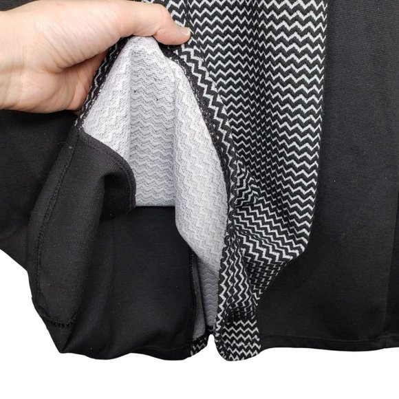 H&M Black And Stripe With Zigzag Pattern Stretchy Midi Rounded Nec… - Picture 7 of 7